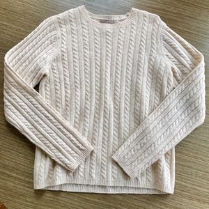 J Crew vintage lambswool cable knit sweater